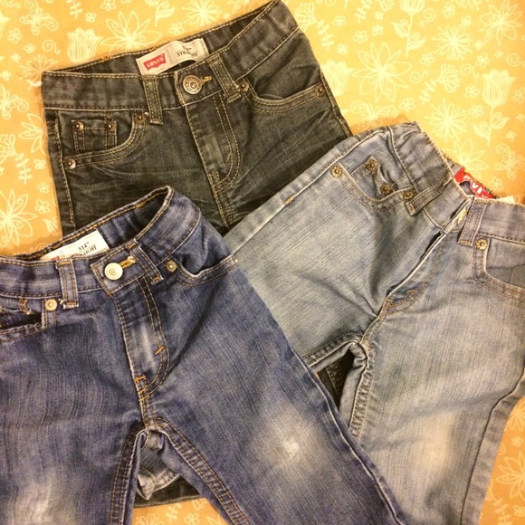 [levis] boy’s 3 pairs of jeans 12 months - Picture 1 of 7